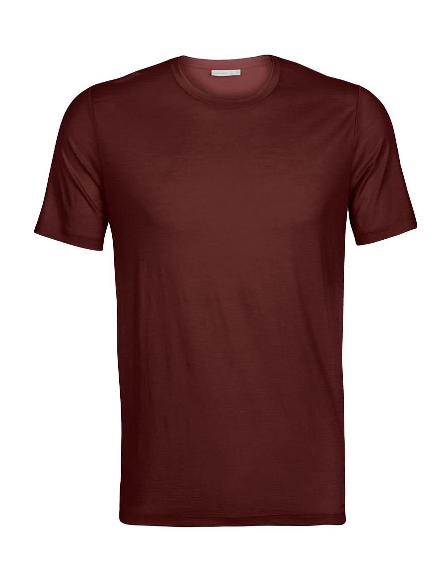 Men's Icebreaker Merino Tech Lite II Short Sleeve Tee T Shirts Espresso | CA 1784DFMN